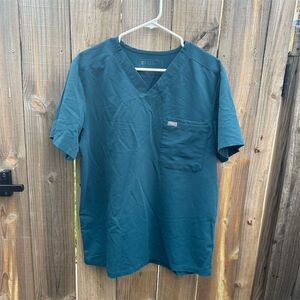 Figs V-Neck Scrub Top M 3-Pocket Workwear